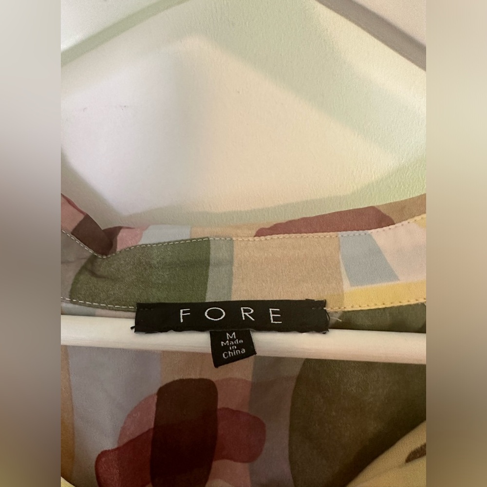 Funky Pattern Satin Button Up Blouse - image 3